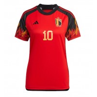 Fotballdrakt Dame Belgia Eden Hazard #10 Hjemmedrakt VM 2022 Kortermet